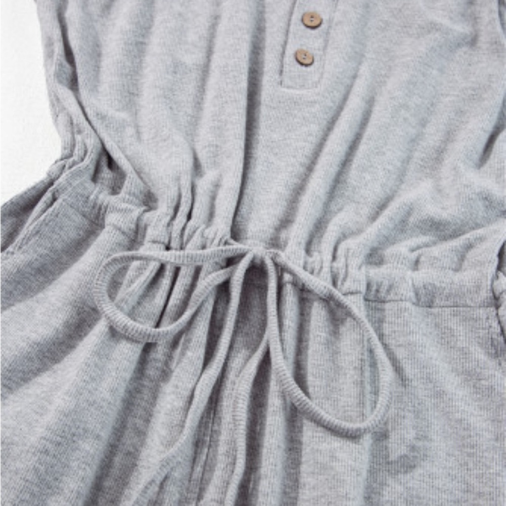 Iris ribbed knit drawstring jumpsuit - Picture 5 of 7